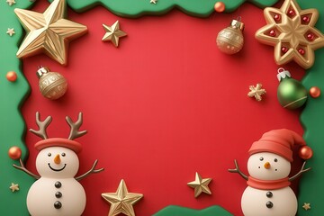 Wall Mural - Festive Christmas Frame