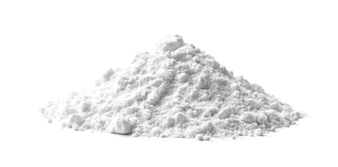 Wall Mural - A pile of flour isolated on white background