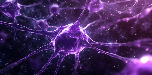 Wall Mural - Neurons cells concept. Neurons, nervous system