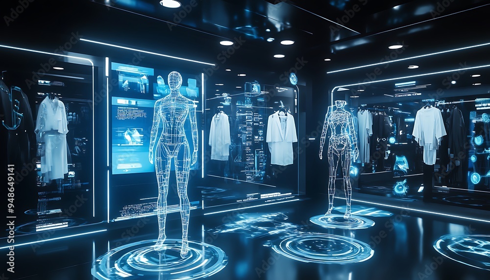 Futuristic Retail Experience with Virtual Fitting Rooms and AI ...