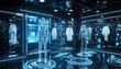 © AhmadTriwahyuutomo - Futuristic Retail Experience with Virtual Fitting Rooms and AI-Generated Avatars, Stylish and Advanced Shopping Environment, Photo Realistic