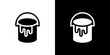 © Kajal - paint bucket icon Flat fill set collection