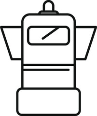 Poster - Simple icon of an autonomous mobile robot transporting goods in a warehouse using slam navigation