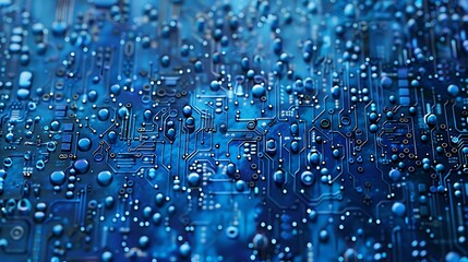 Poster - An abstract illustration in ASCII art style, where a diverse mix of alphanumeric characters and symbols are dispersed across a textured blue background, forming a chaotic yet visually appealing
