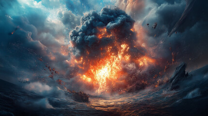 Wall Mural - A Dramatic Explosion
