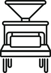 Poster - this icon represents a grain processing machine used in food production