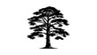 © fr_119 - Cedar tree silhouette vector illustration.