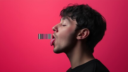 barcode on tongue out