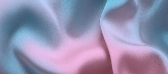 Poster - Beautiful silk fabric with color gradient, top view. Banner design