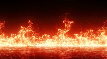 Poster - Vibrant Blaze Texture, a dynamic background featuring intense flames dancing with vivid colors, perfect for creating a sense of warmth and energy in any design.