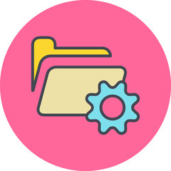 Poster - Preferences Folder Vector Icon