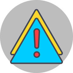 Wall Mural - Warning Sign Vector Icon