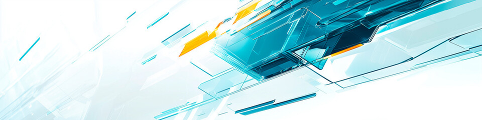 Wall Mural - Cyberpunk Technical background abstraction UI UX modern trendy design. Place for text. 3D Digital art Horizontal template poster invitation banner email header. Glitches, glitch. Generative Ai content