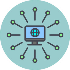 Sticker - Networks Vector Icon