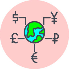 Sticker - Currency Vector Icon