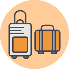 Canvas Print - Suitcase Vector Icon