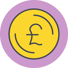 Sticker - Pound Symbol Vector Icon