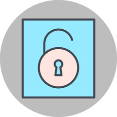 Poster - Open Lock I Vector Icon