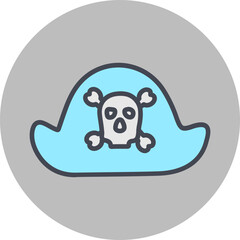 Poster - Pirate in Hat Vector Icon