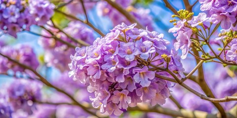 Aufkleber - Close-up of Paulownia tomentosa tree with fresh leaves in the spring, the fastest growing tree in the world selective focus