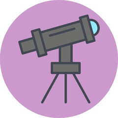 Poster - Telescope on Stand Vector Icon