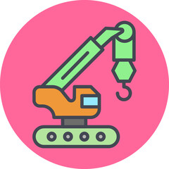 Wall Mural - Harbor Crane Vector Icon