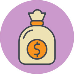 Wall Mural - Money Bag Vector Icon