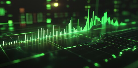 Poster - Green Neon Data Visualization