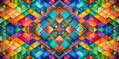 Leinwandbilder - Abstract photomontage background of geometric shapes and colors , abstract, photomontage, background, geometric, shapes, colors