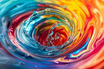 Poster - Create a swirling vortex of colors that blend seamlessly. AI generated
