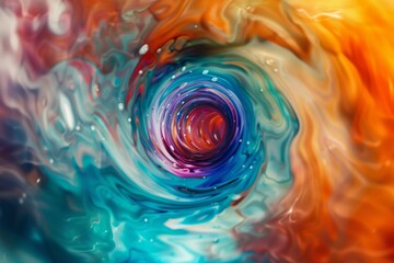 Poster - Create a swirling vortex of colors that blend seamlessly. AI generated