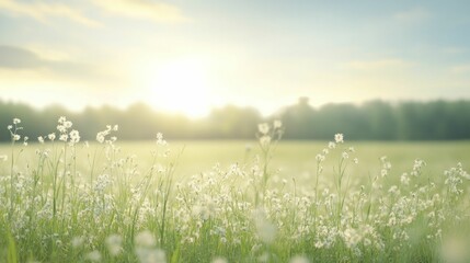 Sticker - Delicate reflections drift softly on the wind across a serene countryside, painting a picture of tranquility and calm.