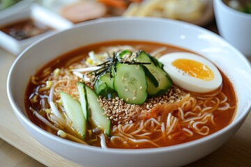 Korean noodle naengmyeon