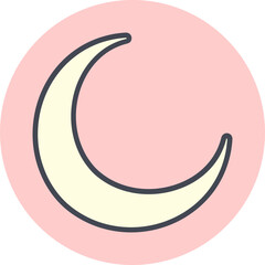 Canvas Print - New Moon Vector Icon