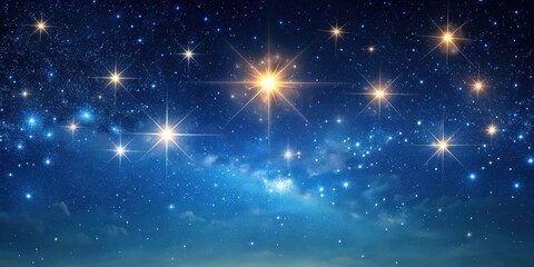 Wall Mural - night sky filled with twinkling stars, stars, night, sky, texture, background, astronomy, space, gal