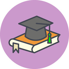 Poster - Graduation Hat Vector Icon