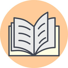 Wall Mural - Open Book Vector Icon