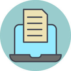 Sticker - Document Vector Icon