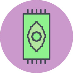 Sticker - Prayer Rug Vector Icon