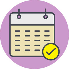 Sticker - Calendar Vector Icon