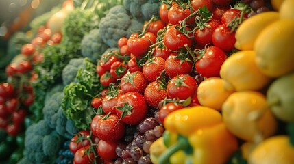 Wall Mural - Vibrant Produce Display