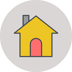 Sticker - House Vector Icon