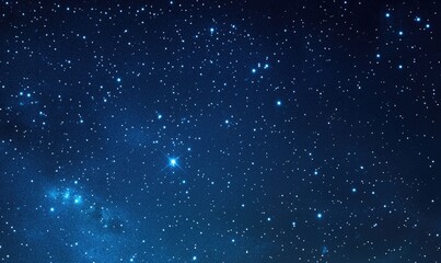 Wall Mural - dark night sky background with shiny stars
