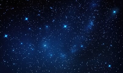 Wall Mural - dark night sky background with shiny stars