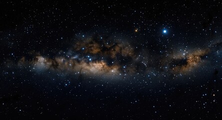 Dark night sky background with shiny stars