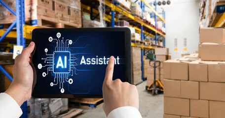 Poster - Generative AI virtual assistant tools for prompt engineer and user for ease of engage artificial intelligence AI technology help people to work with generative AI functions by prompting the AI snugly
