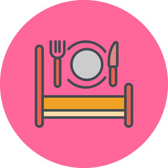 Poster - Breakfast in Bed Vector Icon