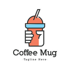 Wall Mural - Coffee mug logo design template