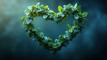 Wall Mural - Heart Shaped Greenery