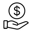 © Formatoriginal - Money invest finance, hand holding dollar icon symbol. vector illustration
